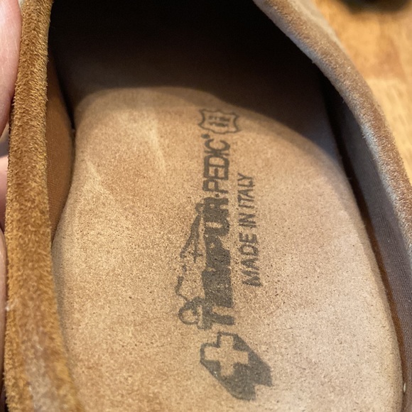 Tempur-Pedic Suede Leather Slippers ~ size S Small ~ Made in Italy - Picture 8 of 13